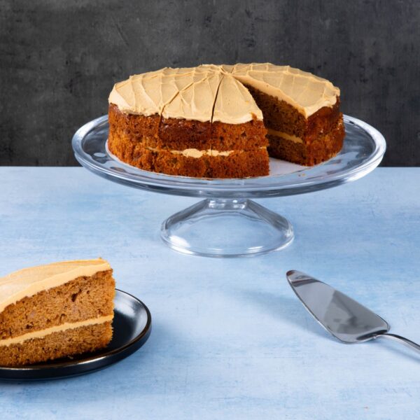 a chocolate cake with a white frosting topping and chocolate pieces