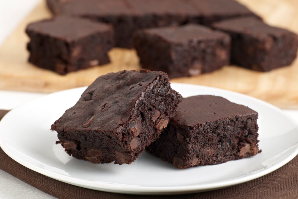 Chocolate brownie pieces