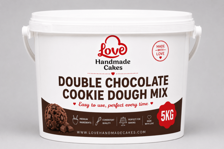 Double chocolate cookie dough with chocolate chips.