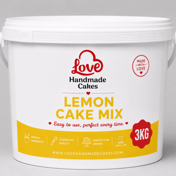Lemon cake mix in a bowl with lemon zest.