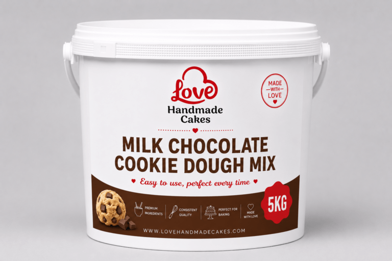 Milk chocolate cookie dough with chocolate chips.